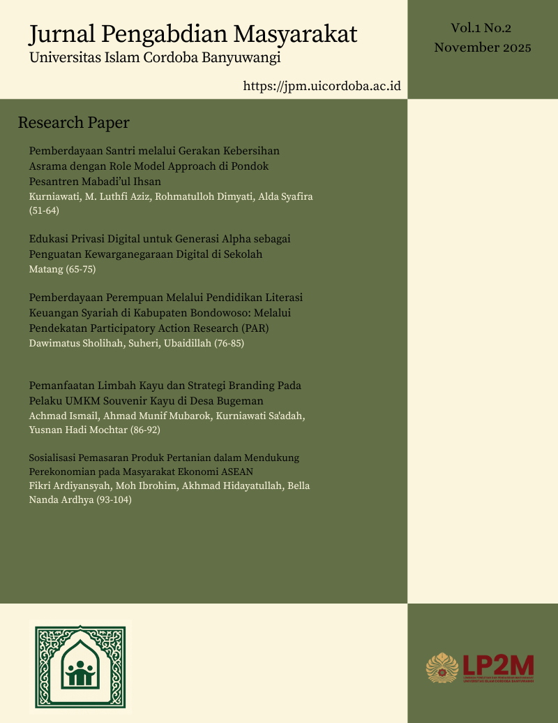 					View Vol. 1 No. 2 (2025): Jurnal Pengabdian Masyarakat Vol.1 No. 2. November 2025
				